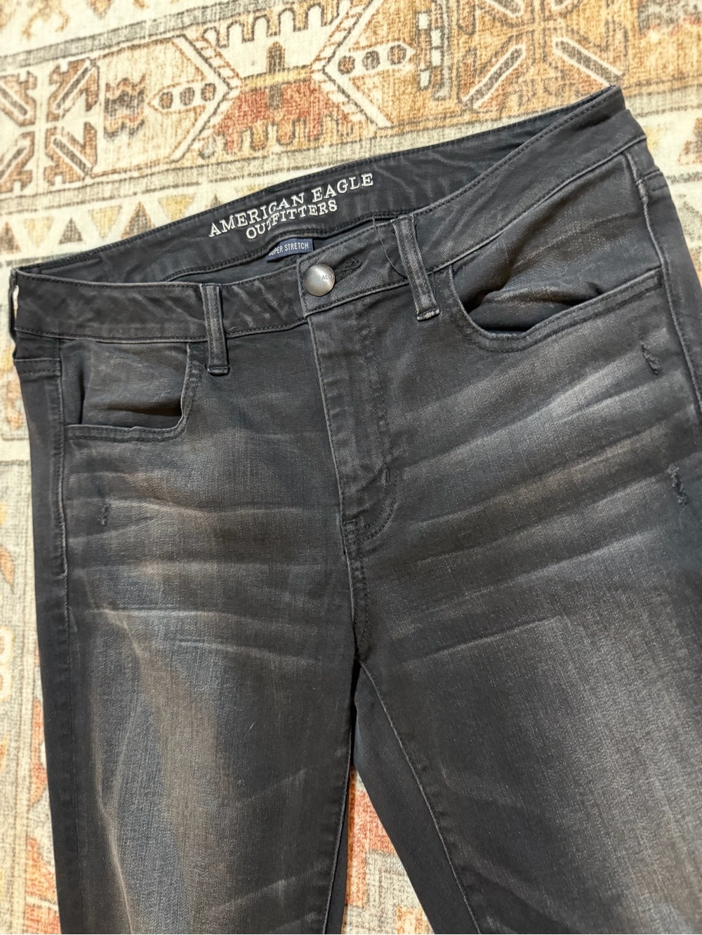 American Eagle Outfitters Charcoal Black Skinny Jeans